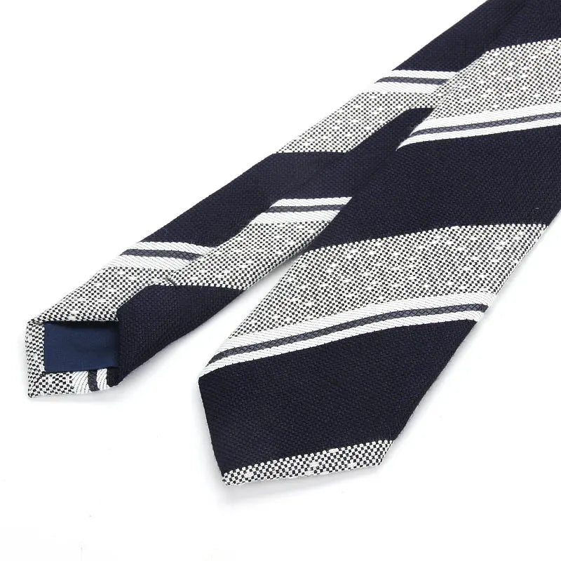 Fashion Tie Classic Men's Stripe Necktie Casual Cotton Suits Bowknots Neck Ties Male Business Skinny Slim Ties Colourful Cravat