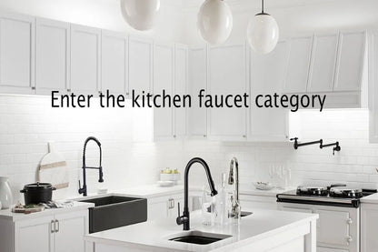 Luxury Chrome Deck Mount Kitchen Faucet - High Quality Dual Handle Pure Water Sink Tap
