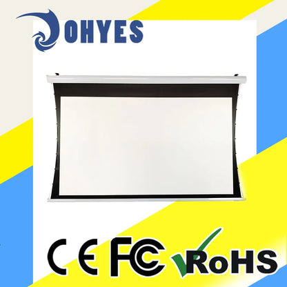 Best 80 100 120 150 Inch Ultra Short Throw Fixed Frame Projector Screen Ambient Light Rejecting PET Diamond Grating Home Cinema