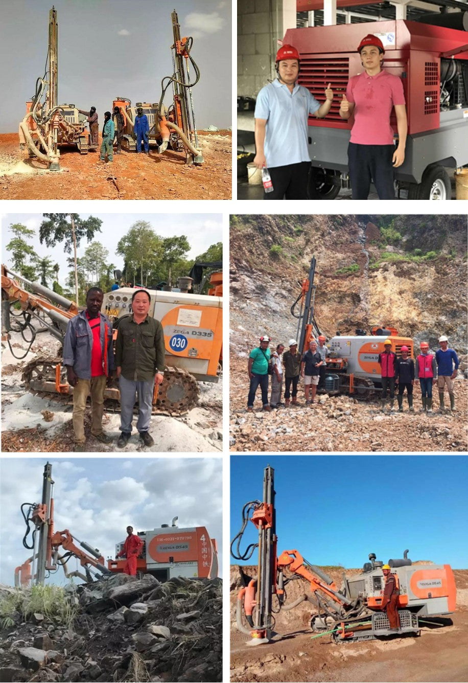 Mine Drilling Rig With diesel Compressor ZEGA 452H Drilling Hole 90mm 138 mm DTH Hammer 4 Inch Blast Mining Drilling Rig Vialvv