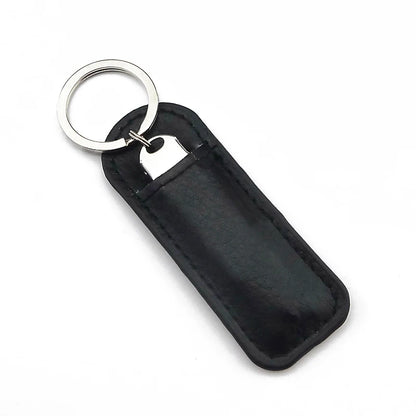 Portable Keychain Nail Clippers Medical Grade Stainless Steel Foldable Nail Cutter With Leather Case Ultra Slim Travel Design