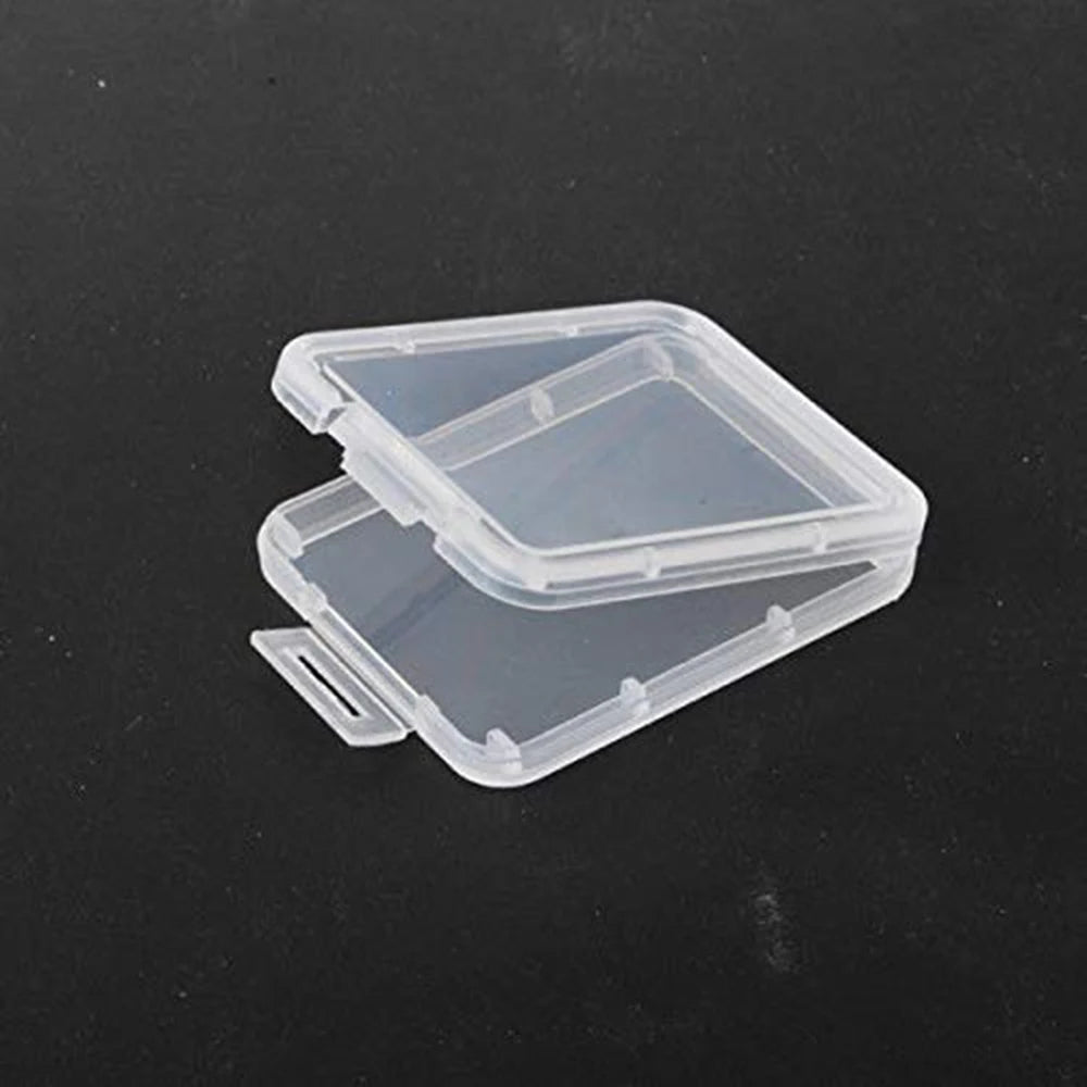 XRHYY 10 Pcs Plastic Transparent Convenient Memory Cards Organizer Box Case SD SDHC XD MMC CF Storage Case Small Box
