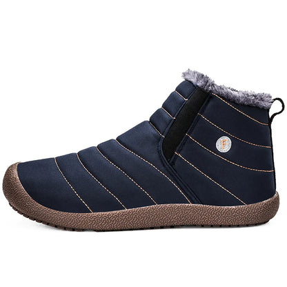 MARSON Men Winter Shoes Solid 4 Colors Men's Snow Boots Plush Inside Bottom Keep Warm Waterproof Ski Boots Plus Size 35 - 48