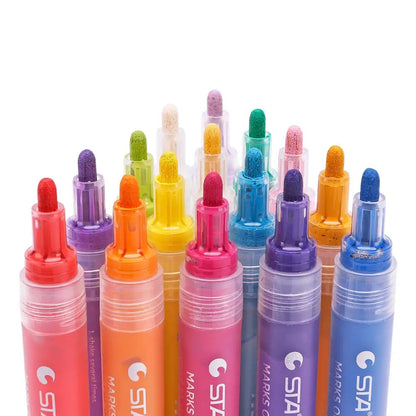 Hot Selling 12 Color STA Acrylic Paint Marker Pens Permanent Ink for Writing on Paper