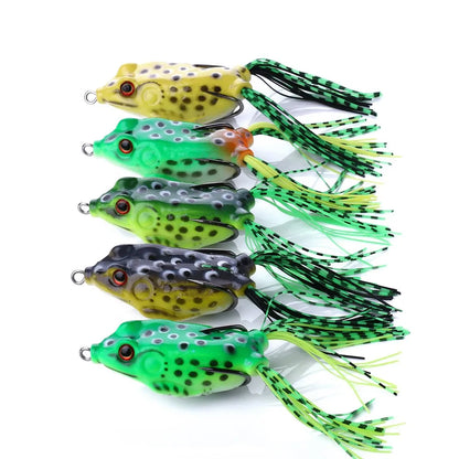 Hengjia Topwater Wobblers Fly Fishing Artificial Insect Soft Lures Frog Fishing Lures