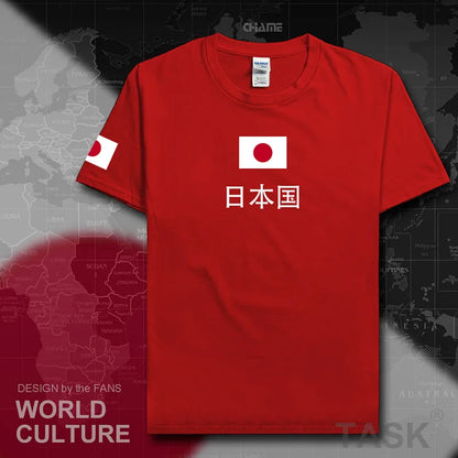 Japan Nippon t shirt man 2017 t-shirt cotton nation team tee 100% cotton meeting fans streetwear fitness JPN Japanese country JP