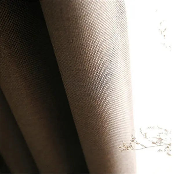 YCENTRE Faux Linen 70%-85% Shading Custom Made Insulating Modern Style Solid Color Blackout Curtain For Living Room Window