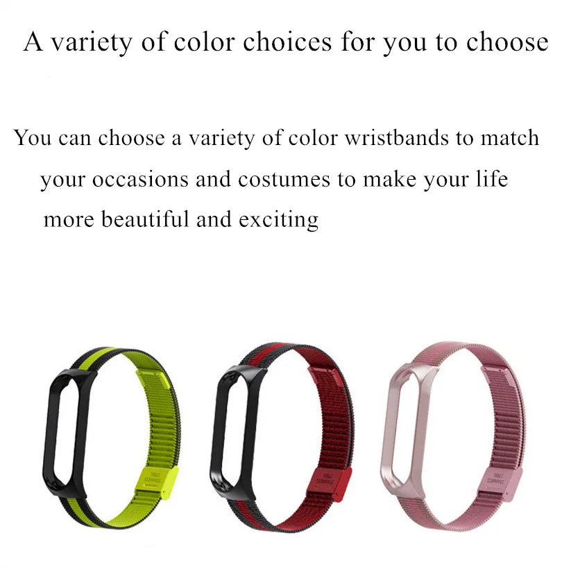 Metal Strap bracelet for Xiaomi mi band 7 6 5 3 4 strap Stainless Steel MiBand 4 Smart Wrist Strap for xiao mi miband 4 3 straps