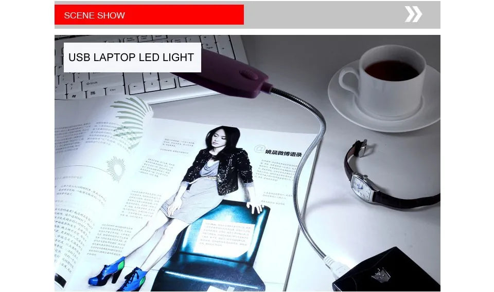 MeeToo 28LEDs reading lamp LED USB Book light Ultra Bright Flexible 4 Colors for Laptop Notebook PC Computer 1Pcs New Arrival