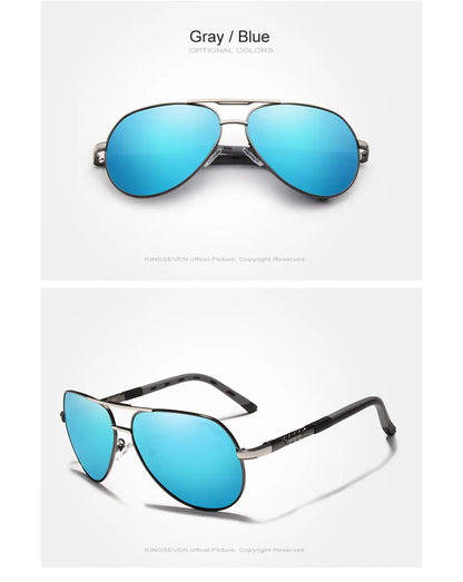KINGSEVEN Aluminum Magnesium Men's Sunglasses Polarized Men Coating Mirror Glasses oculos Male Eyewear Accessories For Men K725
