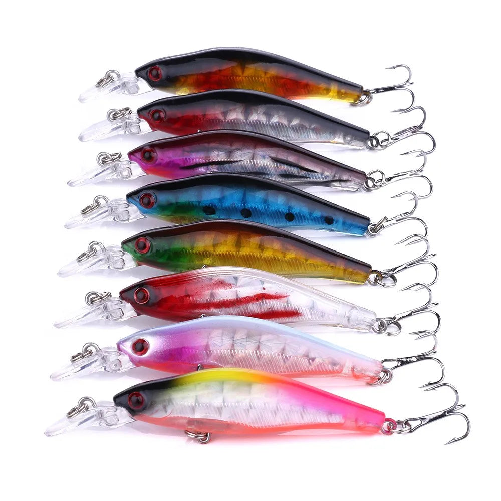 Hengjia Artificial Minnow Lure Hard Fishing Bait 69mm 5g 10 Colors Floating Lures Pesca Swimbait for Casting