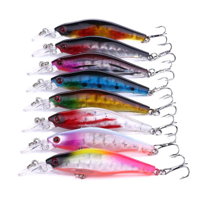 Hengjia Artificial Minnow Lure Hard Fishing Bait 69mm 5g 10 Colors Floating Lures Pesca Swimbait for Casting