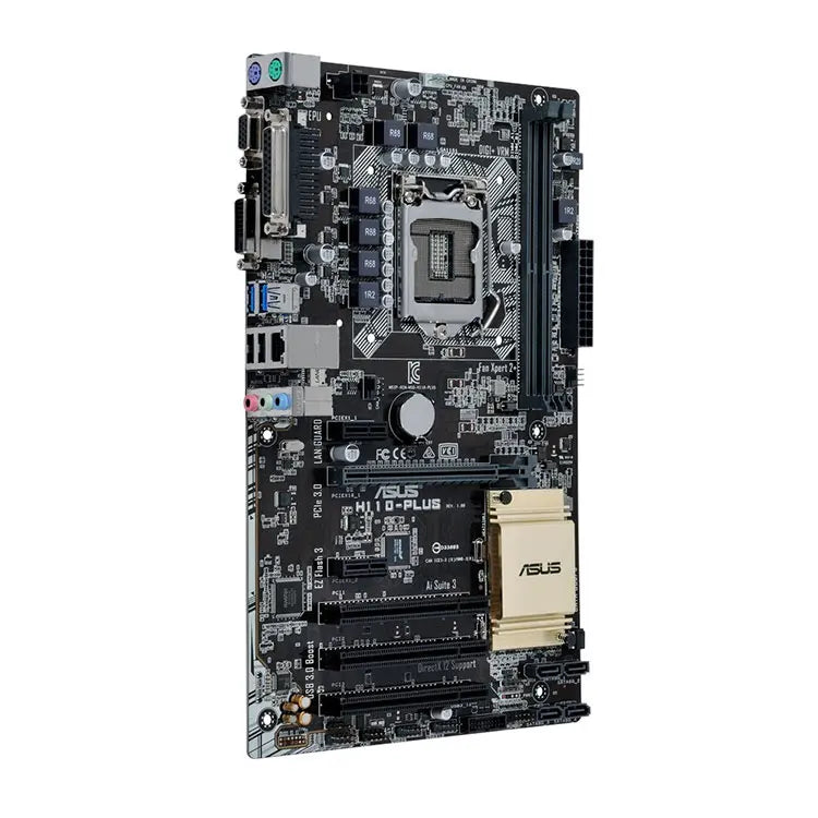 Used ASUS Intel H110-PLUS 32GB DDR4 LGA1151 ATX Motherboard with Support CPU I7 I5 I3