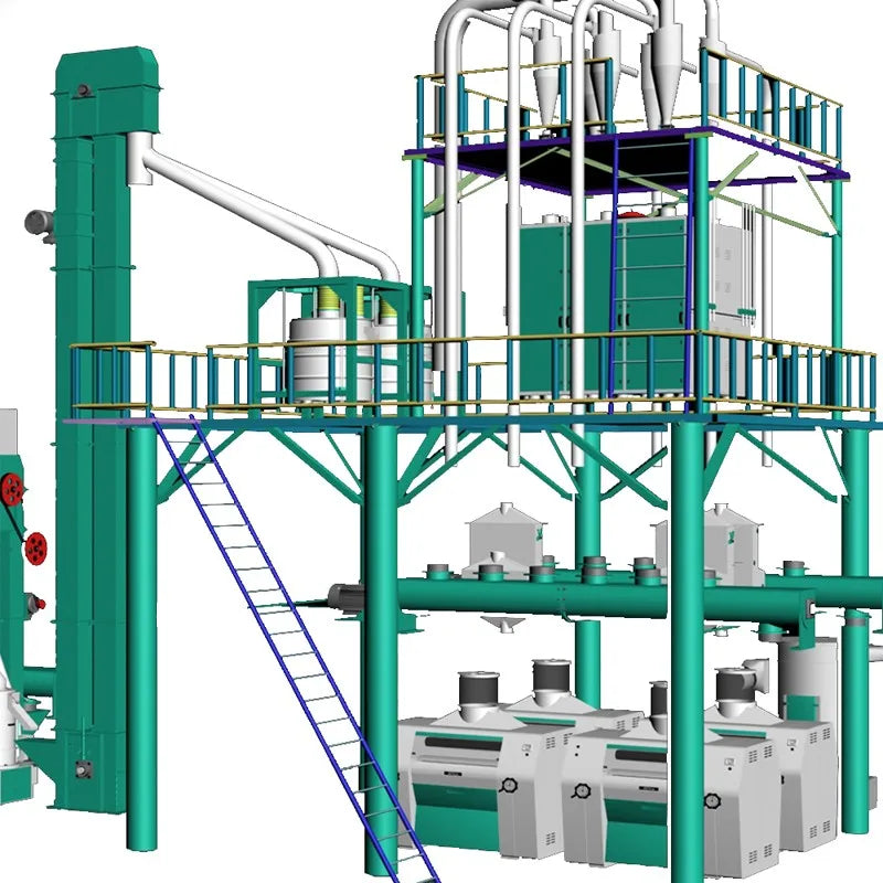 Corn Flour Mill  High Quality Maize Flour Milling Machine to Make Super White Maize