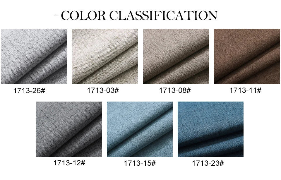 Plaid 100% Blackout Curtain For Living Room Darpe Faux Linen Curtains for Bedroom Rideaux Window Customized Cortina