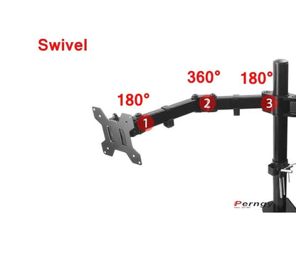 M051 clamp grommet base Full Motion 360 rotate single computer 10"-27" Monitor Holder long arm Monitor Mount Arm 9.9kgs PC stand