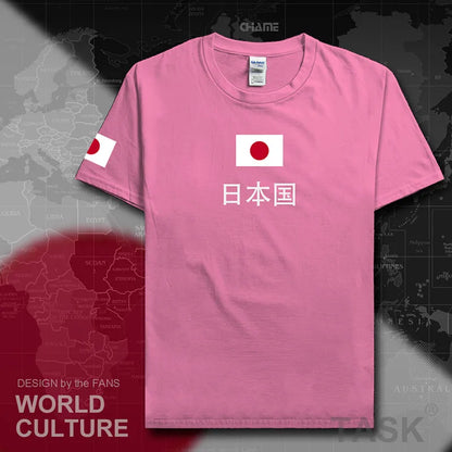 Japan Nippon t shirt man 2017 t-shirt cotton nation team tee 100% cotton meeting fans streetwear fitness JPN Japanese country JP