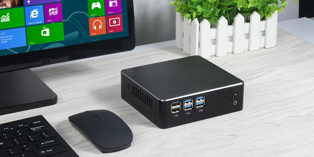Compact Mini PC Intel Core I7 5500U I5 5200U I3 5005U Windows 10 Linux 300Mbps WiFi Gigabit Ethernet HTPC Thin Client