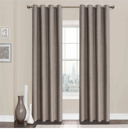 Plaid 100% Blackout Curtain For Living Room Darpe Faux Linen Curtains for Bedroom Rideaux Window Customized Cortina
