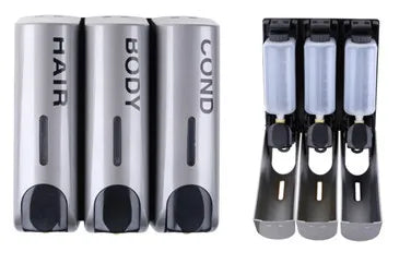 High Quality ABS Wall Mounted Triple Hand Liquid Hotel Soap Dispenser 350ml*3 Bathroom Accessories