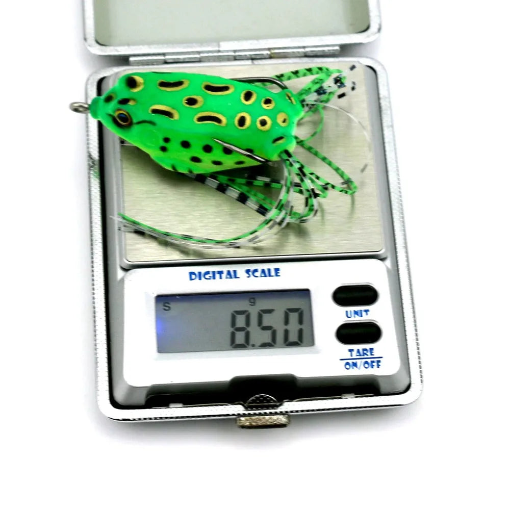 5pcs/set Plastic Frog Fishing Lures 55mm 8g Bass Soft Frog Bait Octopus Skirts Japan Bait Hook