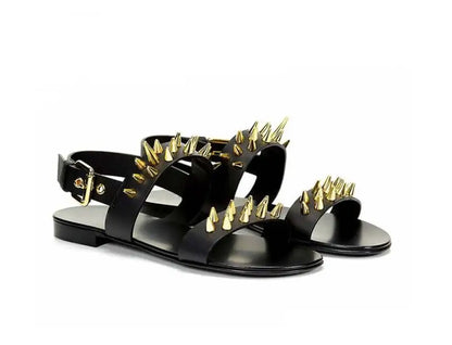 Summer Men Shoes Designer's Genuine Leather Men Sandalias Zapatos Mujer Rome Rock Fashion Mens Sandal Shoes flat men sandals