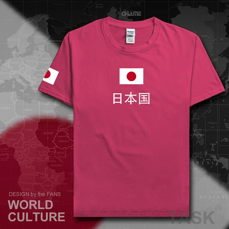 Japan Nippon t shirt man 2017 t-shirt cotton nation team tee 100% cotton meeting fans streetwear fitness JPN Japanese country JP