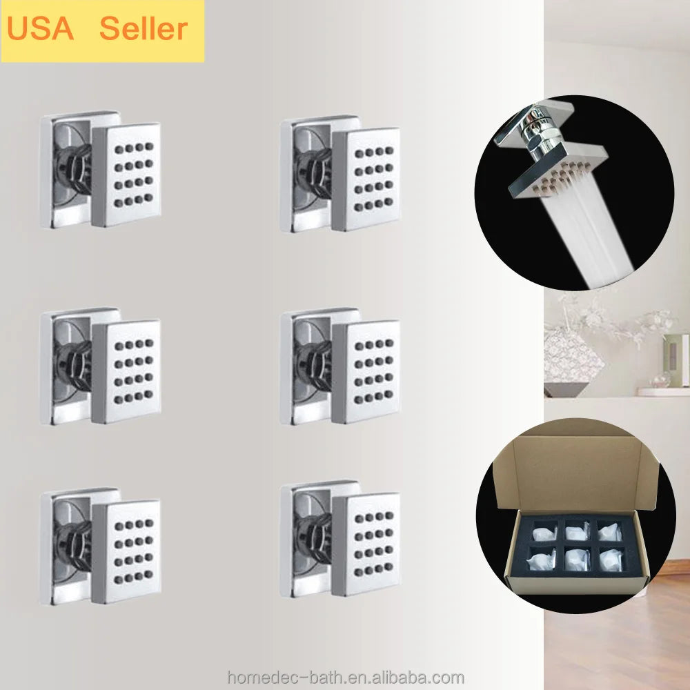 Modern Shower Massage Jets Body Sprayer 6 Pcs Bathroom SPA Wall Massage Sprayer Jet