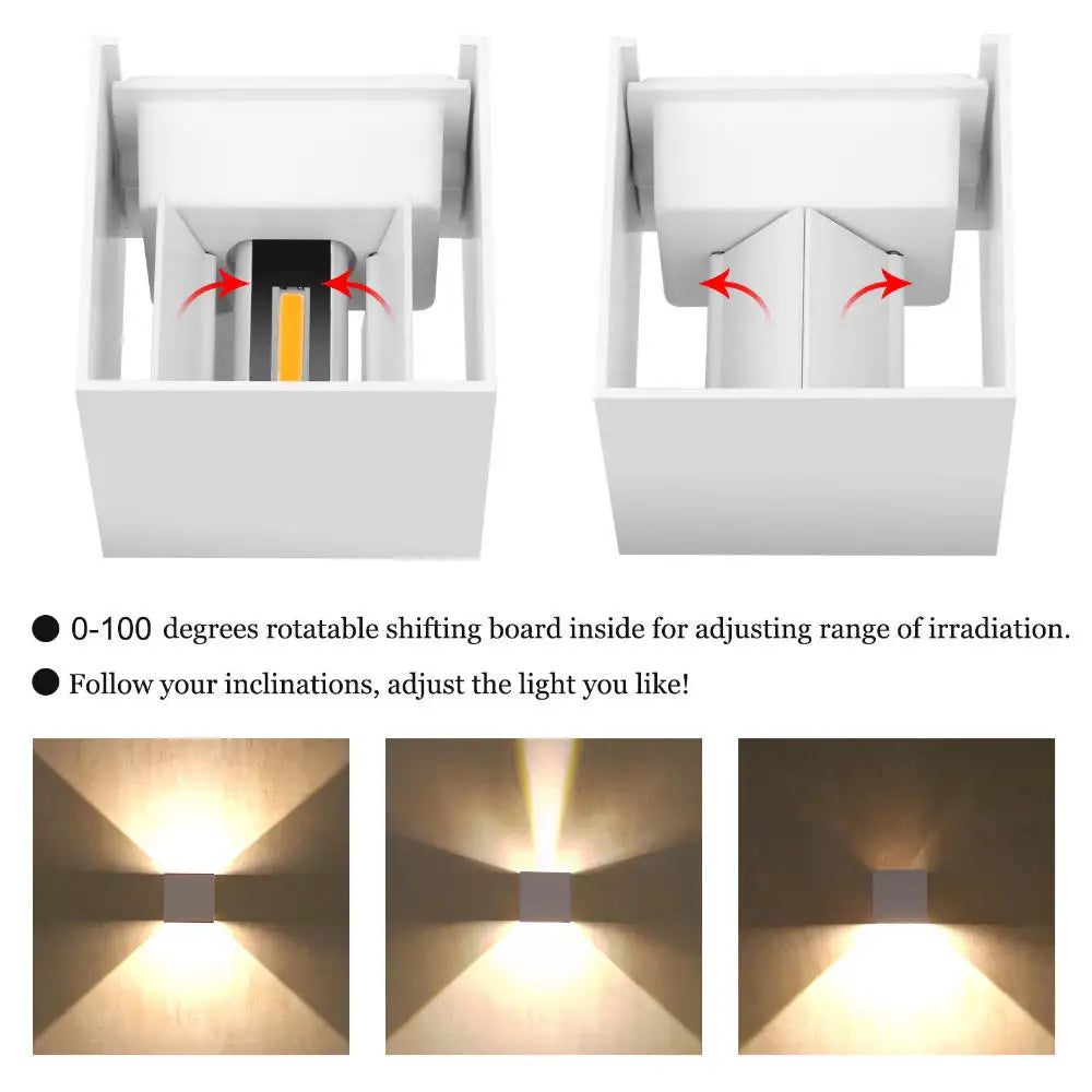 6W 12W LED Wall Light Outdoor Waterproof IP65 Porch Garden Wall Lamp Sconce Balcony Terrace Decoration Lighting Lamp