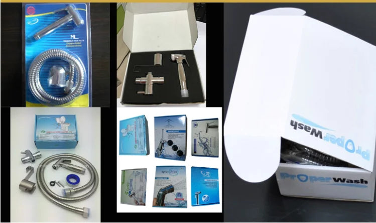 Hot Selling Shattaf T -Valve & Adjustable Jet Spray Bidet Set Chrome Handheld Bidet Gun Sprayer Bathroom Toilet Bidet Sprayer