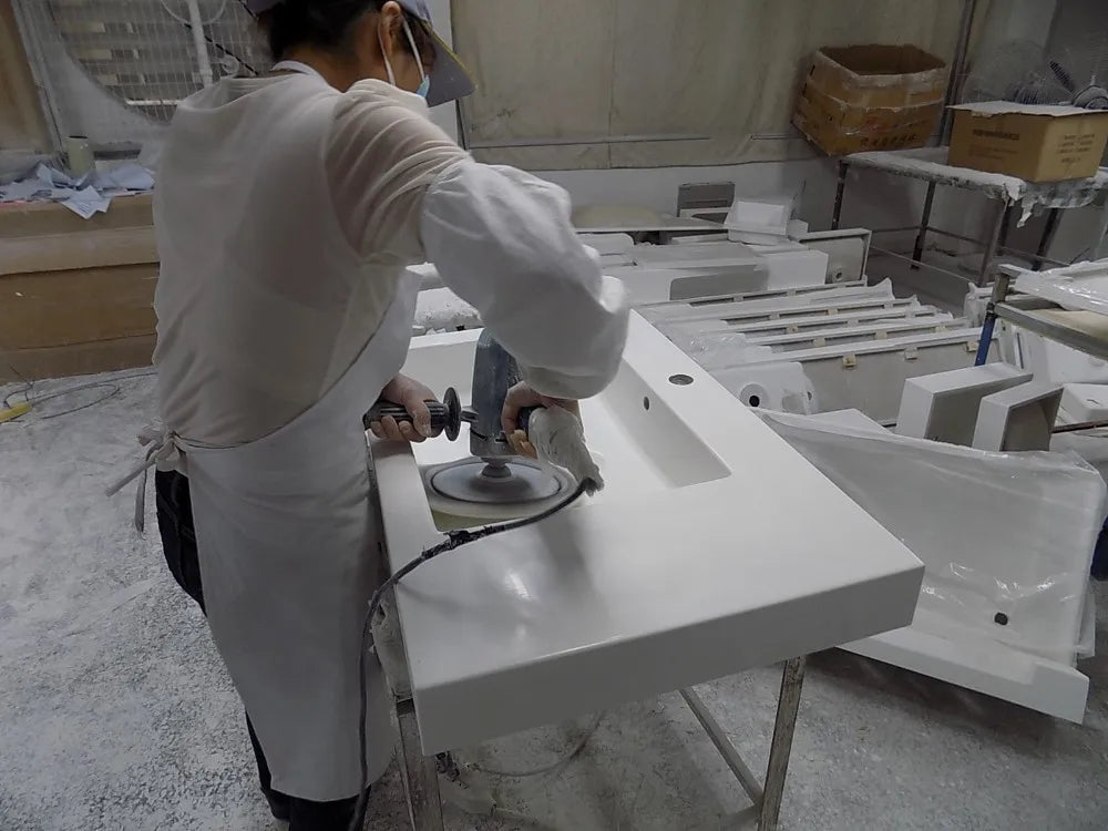 Luxury Unique Design Ceramic Farm Kitchen Sink with Strainer & Protective Bottom Grid