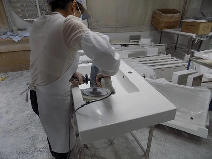Luxury Unique Design Ceramic Farm Kitchen Sink with Strainer & Protective Bottom Grid