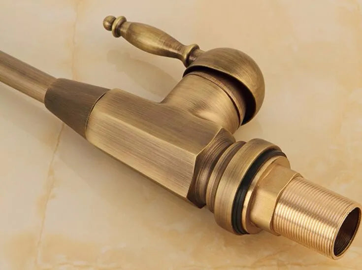 Bronze Antique Brass Kitchen Single Handle High Arc Sink Faucet