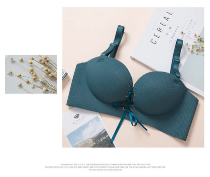 bras for women Rope straps Palm support Steel-free bra with air-permeable bra One-piece Lattice push up sexy bra 80A 80B 80C 85C