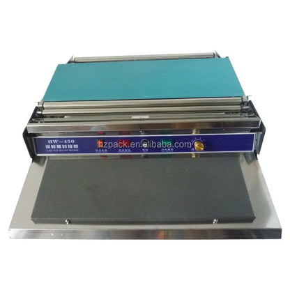 HW-450 Mini Small Manual Flour Tobacco Food Fruit Plastic Stretch Cling Film Shrink Wrap Wrapping Packing Machine Home Use
