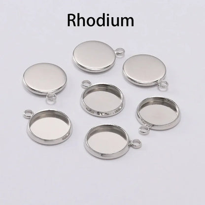 8 10 12 14 16 18 20 25mm Round Cabochon Base Tray Bezels Blank Setting Supplies For DIY Jewelry Making Findings Bracelet Pendant