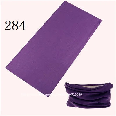 100% Polyester Solid color Microfiber Tubular Multifunction Motorcycle Scarf sports Headband Seamless Tube Bandanas Face Mask