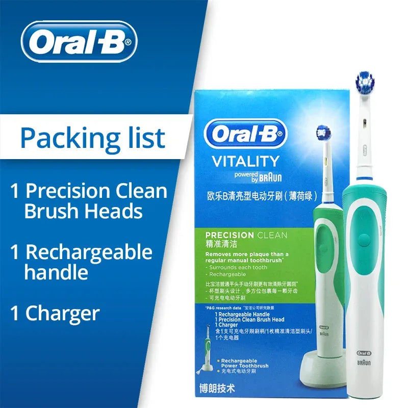 Oral B Electric Toothbrush Vitality Model Tooth Brush D12 Rotation Clean Teeth Rechargeable Brush Removel Plaque White Teeth