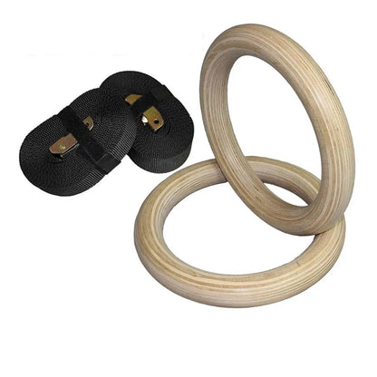 1pair New Wooden 28mm Exercise Fitness Gymnastic Rings Gym Exercise Pull Ups Muscle Ups