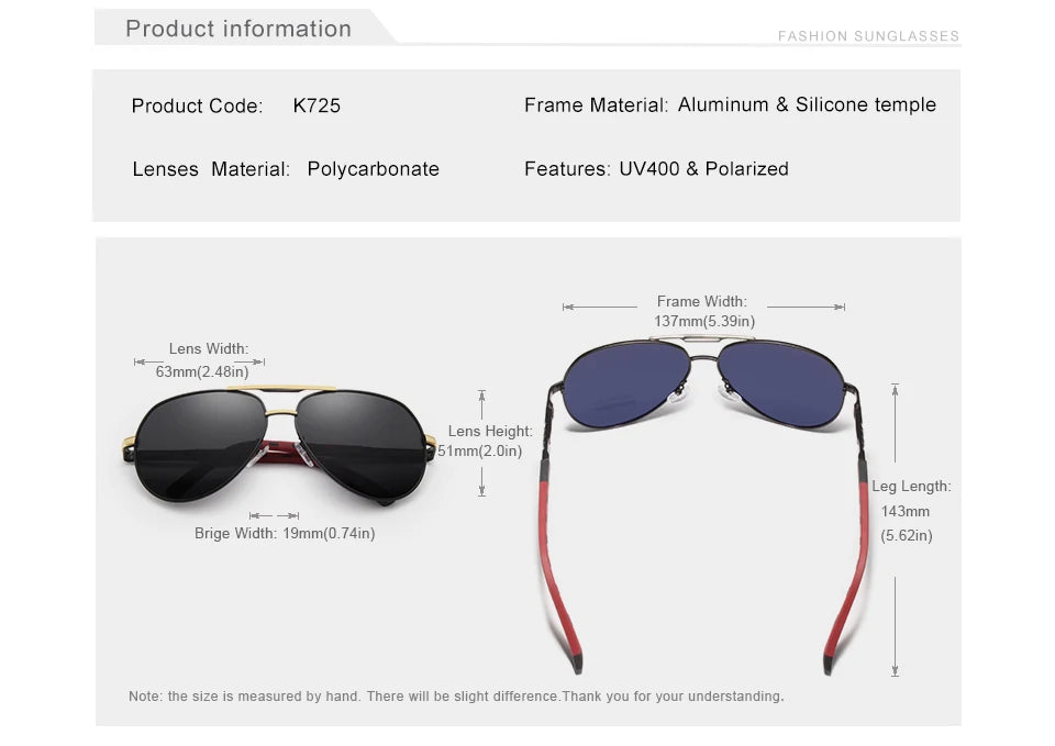 KINGSEVEN Aluminum Magnesium Men's Sunglasses Polarized Men Coating Mirror Glasses oculos Male Eyewear Accessories For Men K725