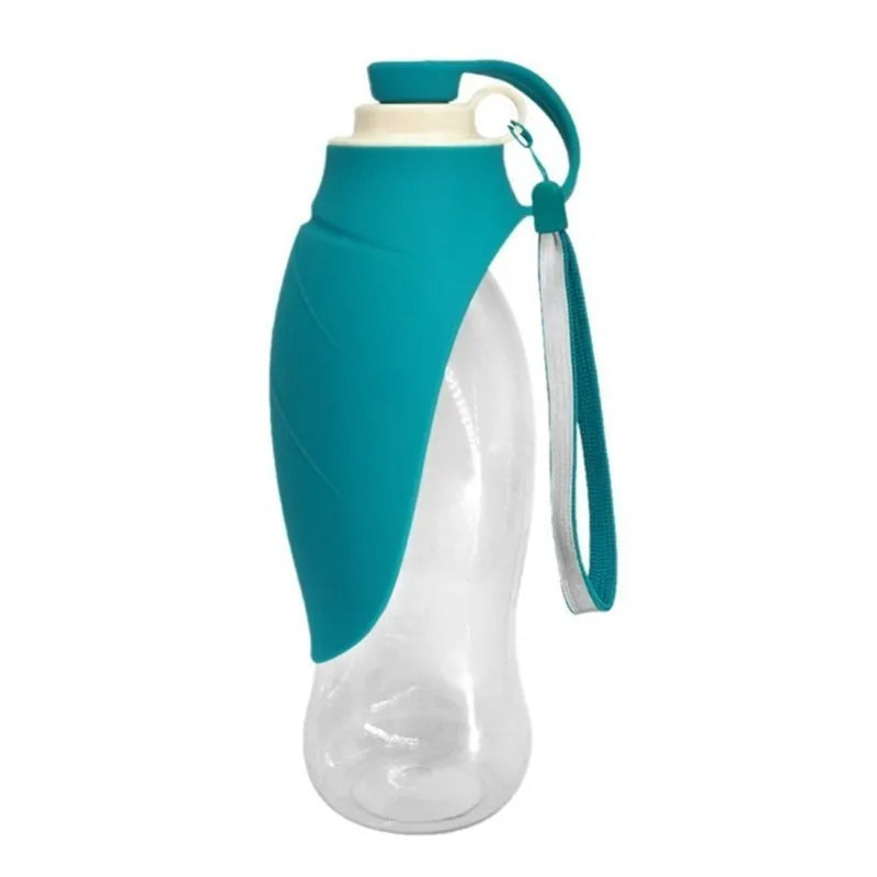 580ml Dog Water Bottle for Walking, Pet Water Dispenser Feeder Container Portable with Drinking Cup Bowl Outdoor Hiking, Travel
