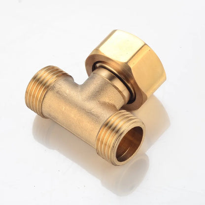 Brushed Gold Basin Water Tap Bathroom Deck Mounted 3 Holes Cross Handle Basin Faucet