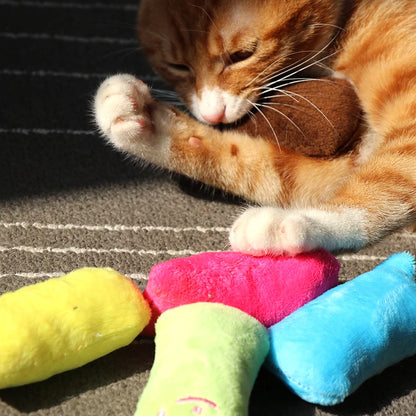 Teeth Grinding Catnip Toys Funny Interactive Plush Cat Toy Pet Kitten Chewing Vocal Toy Claws Thumb Bite Cat mint For Cats