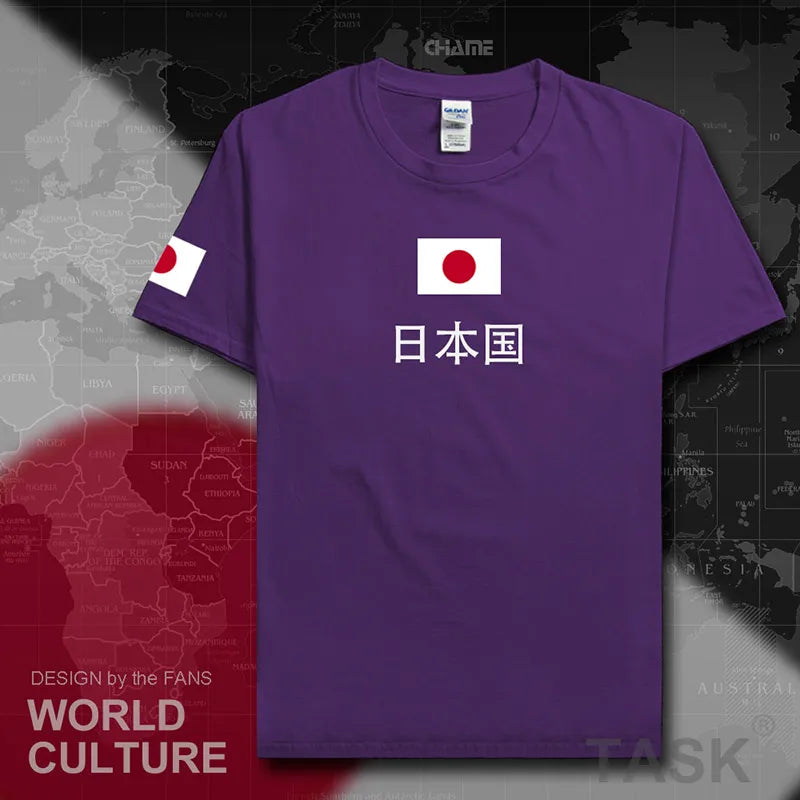 Japan Nippon t shirt man 2017 t-shirt cotton nation team tee 100% cotton meeting fans streetwear fitness JPN Japanese country JP