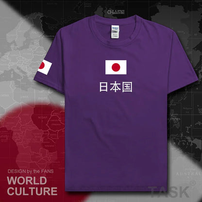 Japan Nippon t shirt man 2017 t-shirt cotton nation team tee 100% cotton meeting fans streetwear fitness JPN Japanese country JP