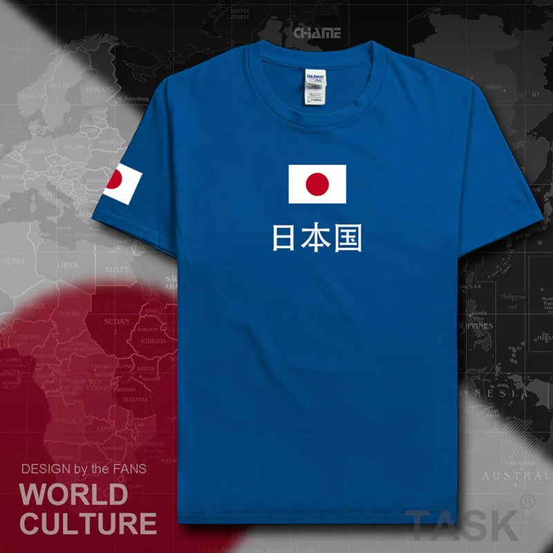 Japan Nippon t shirt man 2017 t-shirt cotton nation team tee 100% cotton meeting fans streetwear fitness JPN Japanese country JP