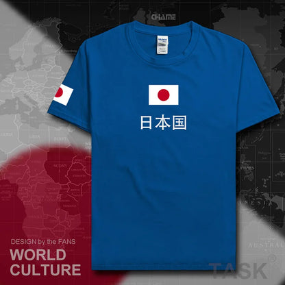 Japan Nippon t shirt man 2017 t-shirt cotton nation team tee 100% cotton meeting fans streetwear fitness JPN Japanese country JP