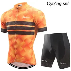Pro Cycling Jersey Set Men Cycling Set Outdoor Sport Bike Clothes Women Breathable Anti-UV MTB Bicycle Clothing Wear Suit Kit