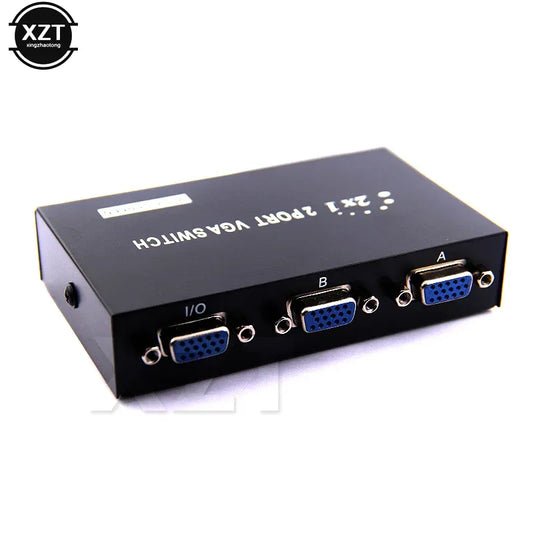 Newest 2 Port HD VGA SVGA Sharing Switch Box For LCD PC TV Monitor Video 2 In 1 Out for PC Laptop