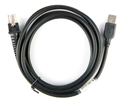 12ft 5M CBA-R03-C12PAR Coiled Retractable RJ45 RS232 Cable TPE/PVC Tinned Copper Conductor 18-Month Warranty for Symbol LS2208
